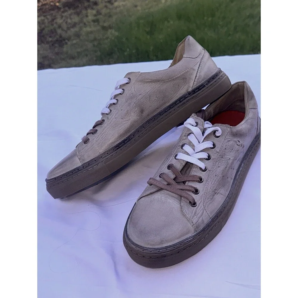 Roan Sneakers Allbright by Bed Stu Mens 10.5 M Stone Taupe Leather Lace Up Shoes